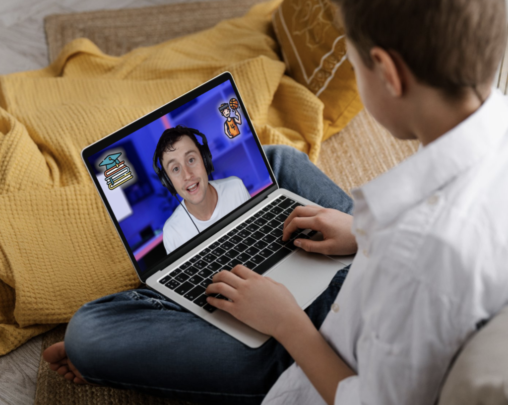 teen with will on a virtual call